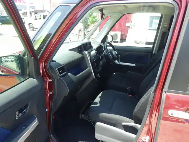 トヨタ ルーミー カスタムG－T 千葉県 2019(平31)年 3.4万km ブラックマイカメタリック/ファイアークォーツレッドメタリック スマートアシストIII/クルーズコントロール/エコアイドル/両側パワースライドドア/9インチ純正SDナビ/地デジTV/【DVD/CD再生機能】/パノラマモニター/ドライブレコーダー（前後撮影）/革巻きステアリング/ステアリングスイッチ/ETC（2.0）/LEDヘッドライト/ウインカーミラー/純正15インチアルミホイル/サイド/カーテンエアバッグ/キーフリーシステム