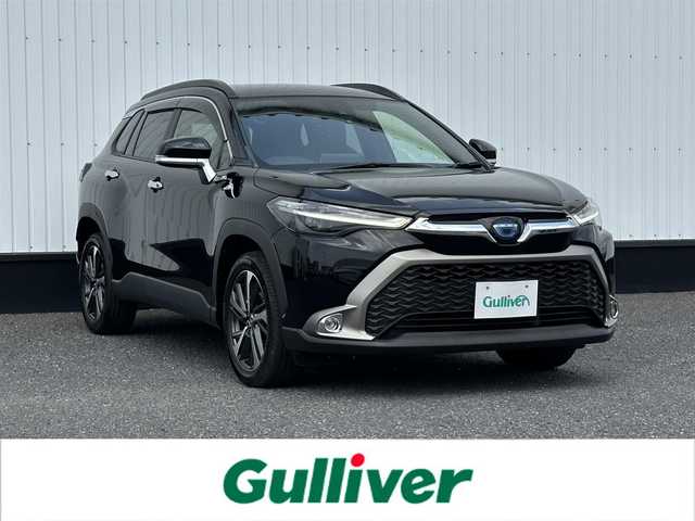 トヨタ カローラ クロス ハイブリッド Z 千葉県 2023(令5)年 4.4万km アティチュードブラックマイカ 純正9インチナビ/(フルセグTV BT FM AM)/バックカメラ/置くだけ充電/衝突被害軽減システム/車線逸脱警報/クルーズコントロール/ハーフレザーシート/横滑り防止装置/ビルトインETC/アイドリングストップ/LEDヘッドライト/フォグランプ/オートライト/ウィンカーミラー/電動格納ミラー/純正18インチAW/シートヒーター/シートリフター/プッシュスタート/スマートキー/フロアマット/ドアバイザー/スペアキー/取扱説明書