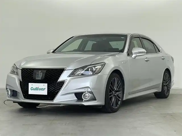 トヨタ クラウン ハイブリッド アスリートS ブラックスタイル 群馬県 2014(平26)年 8.6万km シルバーM 純正メーカーオプションHDDナビ/　AM/FM/Bluetooth/フルセグTV/===========/純正８インチナビ　バックカメラ　プリクラッシュセーフティーシステム　レーダークルーズコントロール　レザーシート　シートヒーター　エアシート　ステアリングヒーター　クリアランスソナー　ＥＴＣ　禁煙