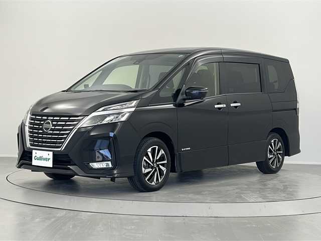日産 セレナ ハイウェイスター V 福島県 2020(令2)年 2.7万km ダイヤモンドブラック /禁煙車//純正１０型ナビ//全周囲カメラ/フルセグ/／ＥＴＣ/／両側電動スライドドア/／衝突軽減装置/／クルーズコントロール/／ブラインドスポットモニター/／タブルエアコン/／オートライト/／前後ドラレコ