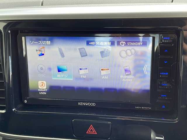 日産 デイズ ルークス ハイウェイスターターボ 岐阜県 2014(平26)年 5.7万km ホワイトパール 禁煙車/社外SDナビ/アラウンドビューモニター/両側パワースライドドア/インテリジェントキー/プッシュスタート/サーキュレーター/オートライト/HIDヘッドライト/フォグランプ/純正アルミホイール/純正フロアマット/純正ドアバイザー/ステアリングスイッチ/革巻きステアリング/オートエアコン/社外ETC/電動格納ウインカーミラー/サンシェード