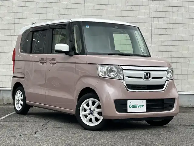 ホンダ Ｎ ＢＯＸ G L ホンダセンシング 富山県 2019(平31)年 8.4万km ピンクⅡ ４ＷＤ/１オーナー/ピンクツートン（カラーコード：R573PA)/社外ＳＤナビ/フルセグＴＶ/Ｂｌｕｅｔｏｏｔｈ/バックカメラ/パワースライドドア/シートヒーター/規格外ミニライト１４インチＡＷ/コムテック前後ドラレコ/ＥＴＣ/LEDヘッドライト/2025/8/22バッテリー交換済み/スマートキー/プッシュスタート/スペアキー1本/保証書／取説有り