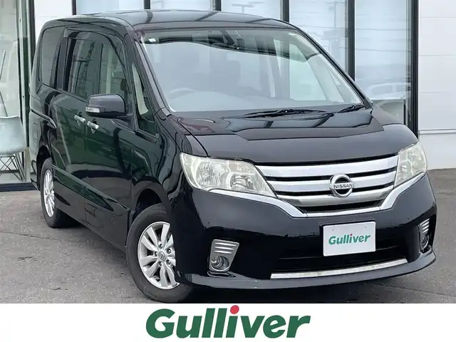 日産 セレナ ハイウェイスター 道南・函館 2013(平25)年 5.9万km スーパーブラック 純正ナビ/フルセグＴＶ/両側パワースライドドア/バックカメラ/ＥＴＣ/クルーズコントロール/アイドリングストップ/オートライト/スマートキー/ドライブレコーダー/ウォークスルー