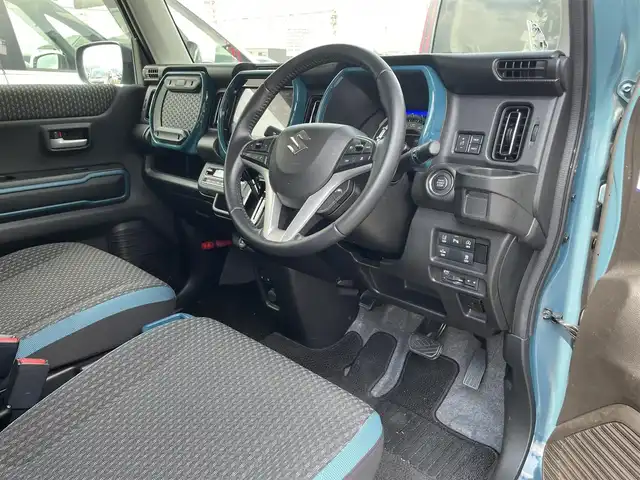 スズキ ハスラー HYBRID X ターボ 滋賀県 2020(令2)年 4.2万km デニムブルー ガンメタリック 2トーン 純正９型ナビ/（BT/USB/フルセグ）/全方位カメラ/前方ドライブレコーダー/ETC/シートヒーター/衝突被害軽減ブレーキ/レーダークルーズコントロール/レーンキープアシスト/プッシュスタート/スマートキー/ステアリングスイッチ/MT付AT