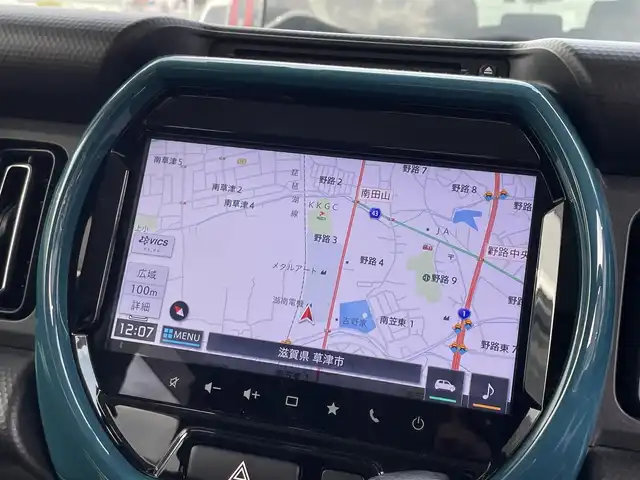 スズキ ハスラー HYBRID X ターボ 滋賀県 2020(令2)年 4.2万km デニムブルー ガンメタリック 2トーン 純正９型ナビ/（BT/USB/フルセグ）/全方位カメラ/前方ドライブレコーダー/ETC/シートヒーター/衝突被害軽減ブレーキ/レーダークルーズコントロール/レーンキープアシスト/プッシュスタート/スマートキー/ステアリングスイッチ/MT付AT
