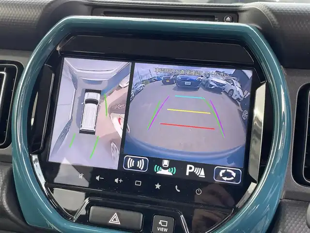 スズキ ハスラー HYBRID X ターボ 滋賀県 2020(令2)年 4.2万km デニムブルー ガンメタリック 2トーン 純正９型ナビ/（BT/USB/フルセグ）/全方位カメラ/前方ドライブレコーダー/ETC/シートヒーター/衝突被害軽減ブレーキ/レーダークルーズコントロール/レーンキープアシスト/プッシュスタート/スマートキー/ステアリングスイッチ/MT付AT
