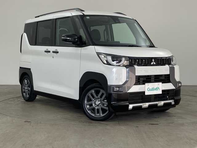 三菱 デリカミニ G プレミアム 兵庫県 2024(令6)年 1.4万km アメジストブラック/シルキーホワイト ・社外ナビ/Bluetooth/USB/AUX/・全方位カメラ/・ETC/・マイパイロット/・衝突軽減ブレーキ/・車線逸脱警報/・車線逸脱防止支援/・レーダークルーズコントロール/・オートハイビーム/・先行車発進お知らせ/・標識認識機能/・前後ソナー/・ふらつき警報/・両側パワースライドドア/・ハーフレザー/・前席シートヒーター/・ステアリングヒーター/・デジタルインナーミラー/・LEDヘッドライト/・ルーフレール/・純正15インチアルミホイール/・スマートキー