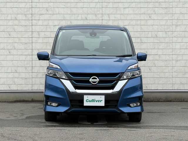 日産 セレナ e－パワー ハイウェイスター V 福岡県 2018(平30)年 3.9万km シャイニングブルー 純正9型SDナビ(フルセグTV/CD/DVD/BT)アラウンドビューモニタープロパイロットエマージェンシーブレーキ防水シート両側パワスラETCデジタルインナーミラーUSBポート純正LEDヘッドライト純正フロアマット純正15インチアルミホイール