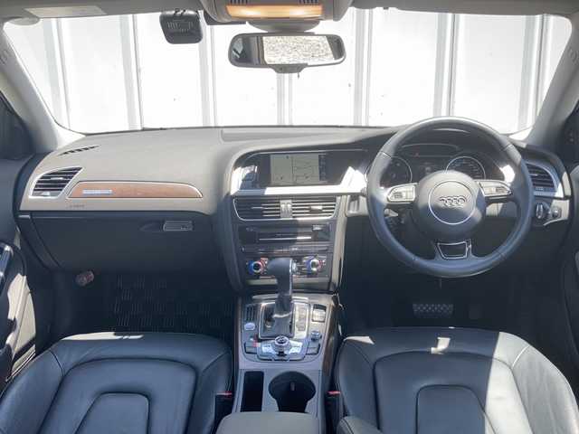 アウディ Ａ４ アバント 2．0 TFSIクワトロ 福島県 2014(平26)年 2.1万km ムーンライトブルーパールエフェクト 外部検査実施済み/ワンオーナー/4WD/ターボ/純正HDDナビ/(DVD/フルセグTV/Bluetooth/MSV)/バックカメラ/ビルトインETC/前後ドライブレコーダー/レザーシート/前席パワーシート/前席シートヒーター/ブラインドスポットモニター/横滑り防止機能/アダプティブクルーズコントロール/アクティブレーンアシスト/Audiブレーキプレワーニング/純正17インチアルミホイール/スマートキー/HIDヘッドライト/パドルシフト/カーテンエアバック/スペアキー1本/保証書/取扱説明書
