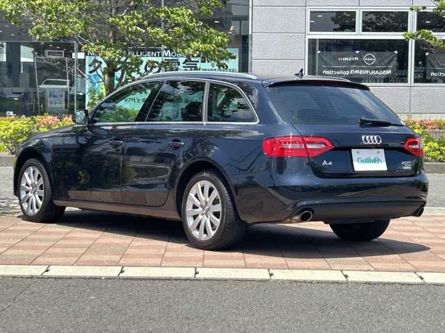 アウディ Ａ４ アバント 2．0 TFSIクワトロ 福島県 2014(平26)年 2.1万km ムーンライトブルーパールエフェクト ワンオーナー/4WD/ターボ/純正HDDナビ/　【フルセグ/MSV/DVD/BT】/バックカメラ/ステアリングスイッチ/クルーズコントロール/パドルシフト/前席シートヒーター/レザーシート/ビルトインETC/ドライブレコーダー/前席パワーシート/ブラインドスポットモニター/横滑り防止機能/アイドリングストップ/パーキングアシスト/コーナーセンサー/HIDヘッドライト（AUTO機能付き）/　・フォグランプ/
