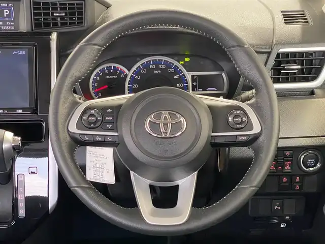 トヨタ ルーミー カスタムG－T 岐阜県 2021(令3)年 5.5万km パールホワイトⅢ 純正ナビ（フルセグＴＶ/Bluetooth/CD/DVD）/パノラミックビューモニター/アダプティブクルーズコントロール/衝突被害軽減システム/横滑り防止装置/コーナーセンサー/両側パワースライドドア/前席シートヒーター/コンフォートパッケージ/フルフラットシート/アイドリングストップ/ビルトインＥＴＣ２．０/スペアキー/LEDヘッドライト/オートライト/純正15インチAW/純正フロアマット/純正ドアバイザー