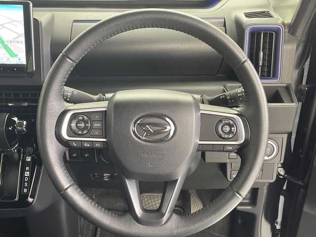 ダイハツ タント カスタム RS スタイルセレクション 愛知県 2022(令4)年 1.9万km パールブラック ハーフレザーシート/前席シートヒーター/カロッツェリアメモリナビ・フルセグTV/　SD/Bluetooth/パノラマビューモニター/スマートアシスト/・衝突回避支援ブレーキ機能/・車線逸脱警報機能/・ブレーキ制御付誤発進抑制機能/・先行車発進お知らせ機能/・アダプティブクルーズコントロール/・アダプティブドライビングビーム/・衝突警報機能/・ふらつき警報/・サイドビューランプ/・路側逸脱警報/・標識認識機能/純正１５インチアルミホイール/LEDヘッドライト/プッシュスタート/ETC/保証書/取扱説明書