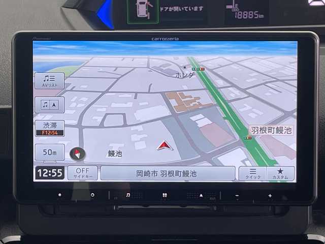 ダイハツ タント カスタム RS スタイルセレクション 愛知県 2022(令4)年 1.9万km パールブラック ハーフレザーシート/前席シートヒーター/カロッツェリアメモリナビ・フルセグTV/　SD/Bluetooth/パノラマビューモニター/スマートアシスト/・衝突回避支援ブレーキ機能/・車線逸脱警報機能/・ブレーキ制御付誤発進抑制機能/・先行車発進お知らせ機能/・アダプティブクルーズコントロール/・アダプティブドライビングビーム/・衝突警報機能/・ふらつき警報/・サイドビューランプ/・路側逸脱警報/・標識認識機能/純正１５インチアルミホイール/LEDヘッドライト/プッシュスタート/ETC/保証書/取扱説明書