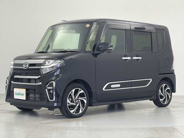 ダイハツ タント カスタム RS スタイルセレクション 愛知県 2022(令4)年 1.9万km パールブラック ハーフレザーシート/前席シートヒーター/カロッツェリアメモリナビ・フルセグTV/　SD/Bluetooth/パノラマビューモニター/スマートアシスト/・衝突回避支援ブレーキ機能/・車線逸脱警報機能/・ブレーキ制御付誤発進抑制機能/・先行車発進お知らせ機能/・アダプティブクルーズコントロール/・アダプティブドライビングビーム/・衝突警報機能/・ふらつき警報/・サイドビューランプ/・路側逸脱警報/・標識認識機能/純正１５インチアルミホイール/LEDヘッドライト/プッシュスタート/ETC/保証書/取扱説明書