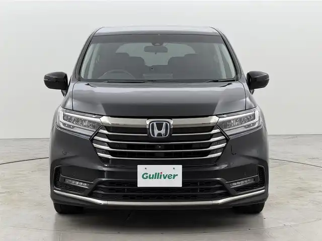 ホンダ オデッセイ ハイブリッド e:HEVアブソルート EX 福岡県 2022(令4)年 1.7万km プレミアムスパークルブラックパール 純正１０型ナビ　/全方位カメラ　/ＥＴＣ２．０　/前後ドラレコ　/アダプティブクルコン　/コーナーセンサー　/ホンダセンシング　/パーキングアシスト　/ＢＳＭ　/両電動スライドドア　/ハーフレザー　/シートヒーター　/ＬＥＤ