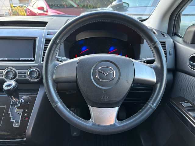 マツダ ＭＰＶ 23T 福岡県 2008(平20)年 14.3万km スパークリングブラックマイカ 純正ナビ/（AM/FM/CD/DVD/ワンセグTV）/後部座席1列目オッドマン/両側パワースライドドア/TCS/ビルドインETC/オートライト/フォグランプ/電格ミラー/スペアキー×１/保証書/取扱説明書