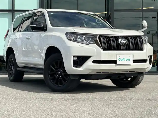 トヨタ ランドクルーザー プラド TX Lパッケージ ブラックED 愛媛県 2021(令3)年 3.7万km ホワイトパールクリスタルシャイン サンルーフ/アルパイン9インチメモリナビ（X9NX）/CD/DVD/BT/MSV/iPod/DTV/HDMI/ビルトインETC/バックカメラ/前後ドライブレコーダー(DVR-C320R)/レザーシート/D＋N席シートヒーター/D＋N席シートベンチレーション/D＋N席パワーシート/ルーフレール/LEDヘッドライト/オートライト/オートマチックハイビーム/フォグランプ/トヨタセーフティセンス/前後クリアランスソナー/プリクラッシュセーフティ/レーンディパーチャーアラート/アダクティブクルーズコントロール/ヒルディセントコントロール/センターデフロック/スマートキー/プッシュスタート