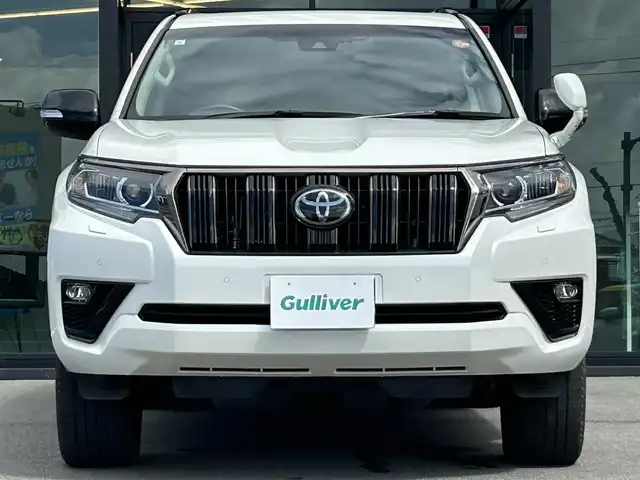 トヨタ ランドクルーザー プラド TX Lパッケージ ブラックED 愛媛県 2021(令3)年 3.7万km ホワイトパールクリスタルシャイン サンルーフ/アルパイン9インチメモリナビ（X9NX）/CD/DVD/BT/MSV/iPod/DTV/HDMI/ビルトインETC/バックカメラ/前後ドライブレコーダー(DVR-C320R)/レザーシート/D＋N席シートヒーター/D＋N席シートベンチレーション/D＋N席パワーシート/ルーフレール/LEDヘッドライト/オートライト/オートマチックハイビーム/フォグランプ/トヨタセーフティセンス/前後クリアランスソナー/プリクラッシュセーフティ/レーンディパーチャーアラート/アダクティブクルーズコントロール/ヒルディセントコントロール/センターデフロック/スマートキー/プッシュスタート