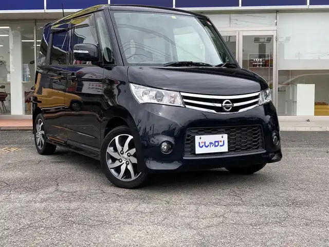 日産 ルークス ハイウェイスター 静岡県 2012(平24)年 4.8万km ブルーイッシュブラック (株)IDOMが運営する【じしゃロン焼津店】の自社ローン専用車両になります。こちらは現金またはオートローンご利用時の価格です。自社ローンご希望の方は別途その旨お申付け下さい/【じしゃロン個店占有の為　落札禁止】/Pioneer　carrozzeriaナビ(AVIC-MRZ007)/FM/AM/フルセグ/CD/DVD/SD/片側パワースライドドア/HIDヘッドライト/オートライト/純正アルミホイール/フォグランプ/ドアバイザー/スマートキー/プッシュスタート/スペアキー1本/取説/保証書