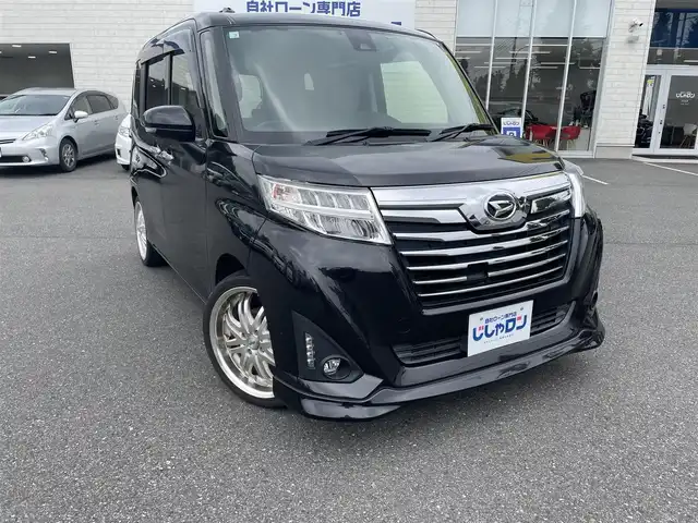 ダイハツ トール カスタムG ターボ SAⅡ 東京都 2018(平30)年 9.5万km 黒 (株)IDOMが運営する【じしゃロン昭島店】の自社ローン専用車両になります。こちらは現金またはオートローンご利用時の価格です。自社ローンご希望の方は別途その旨お申付け下さい/フルセグテレビ/バックカメラ/アイドリングストップ/ウィンカーミラー/クルーズコントロール/ドアバイザー/プッシュスタート/両側パワースライドドア/ETC