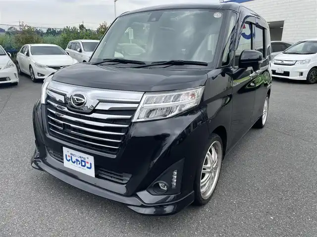 ダイハツ トール カスタムG ターボ SAⅡ 東京都 2018(平30)年 9.5万km 黒 (株)IDOMが運営する【じしゃロン昭島店】の自社ローン専用車両になります。こちらは現金またはオートローンご利用時の価格です。自社ローンご希望の方は別途その旨お申付け下さい/フルセグテレビ/バックカメラ/アイドリングストップ/ウィンカーミラー/クルーズコントロール/ドアバイザー/プッシュスタート/両側パワースライドドア/ETC