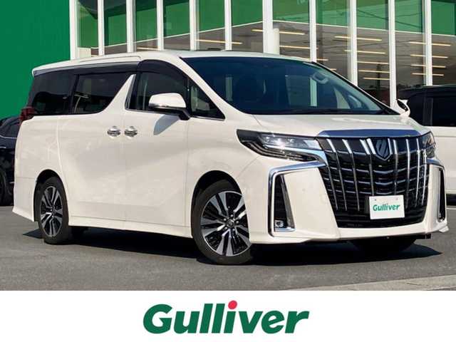 トヨタ アルファード S Cパッケージ 静岡県 2020(令2)年 5.8万km ホワイトパールクリスタルシャイン 純正10インチナビ（CD/DVD/BT/フルセグ）/純正12.1インチ後席モニター/バックカメラ/ツインサンルーフ/電動リアゲート/D席N席パワーシート/D席N席シートヒーター/D席N席エアシート/N席電動オットマン/２列目電動リクライニング/２列目電動オットマン/純正フロアマット車載/純正エントランスマット車載/シーケンシャルウインカー/三眼LEDヘッドライト/ステアリングヒーター/エンジンスタートボタン/パワーステアリング/パワーウィンドウ/100V充電/保証書/取扱説明書/記録簿/スマートキー/レーダークルーズコントロール/ETC/USB入力端子/三列シート/ウォークスルー/両側パワースライドドア/純正18インチアルミホイール/ABS/横滑り防止装置/コーナーセンサー前後/レーンキープアシスト/盗難防止装置/オートライト/オートマチックハイビーム/W+サイドエアバック/衝突軽減システム/カーテンエアバック