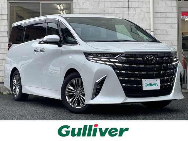 トヨタ アルファード Z 福岡県 2024(令6)年 0.3万km プラチナホワイトパールマイカ ワンオーナー/ツインムーンルーフ/純正13.2インチ有機ELフリップダウンモニター【V13T-R72F】/純正14インチコネクテッドナビ/(AM/FM/Bluetooth/Miracast/フルセグTV/ナビ有り)/パノラミックビューモニター/バックカメラ/トヨタセーフティセンス/・プリクラッシュセーフティ/・レーントディパーチャーアラート/・ロードサインアシスト/・レーダークルーズコントロール/アダプティブハイビーム/ブラインドスポットモニター/安心降車アシスト/周辺車両接近時サポート/クリアランスソナー/プロアクティブドライビングアシスト/リヤクロストラフィックアラート/リヤカメラディテクション/後方車両接近告知/パーキングサポートブレーキ/横滑り防止装置/両側パワースライドドア/パワーバックドア/純正18インチAW/黒色レザーシート/デジタルインナーミラー/ステアリングヒーター/パワーシート/シートヒーター/ベンチレーション/D席シートメモリー/電動サンシェード/ETC2.0/社外フロアマット/置くだけ充電/スペアタイヤ/USBタイプCポート×7/100V電源/スペアキー×1