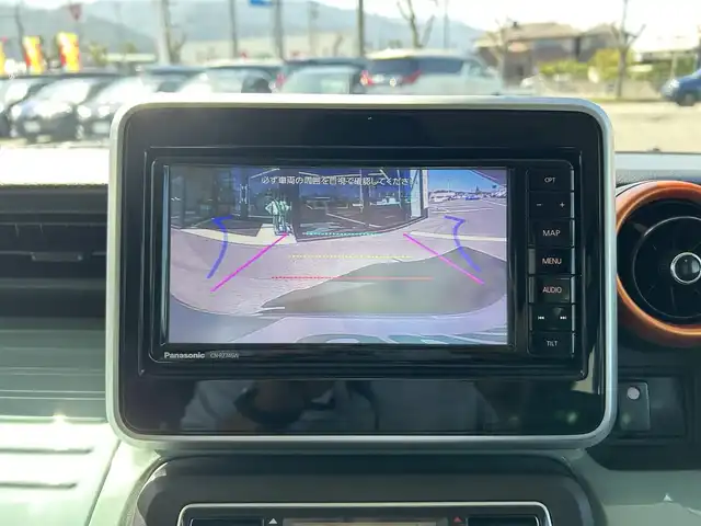 スズキ スペーシア ギア HYBRID XZ 愛媛県 2019(令1)年 2.8万km オフブルーメタリック/ガンメタリック2トーンルーフ 純正ナビ（Bluetooth/フルセグTV/DVD再生）/両側パワースライドドア/バックカメラ/ETC/前後ドライブレコーダー/シートヒーター/ドアハンドルプロテクター/純正フロアマット/ドアバイザー/ルーフレール/後方コーナーセンサー/LEDヘッドライト/フォグランプ