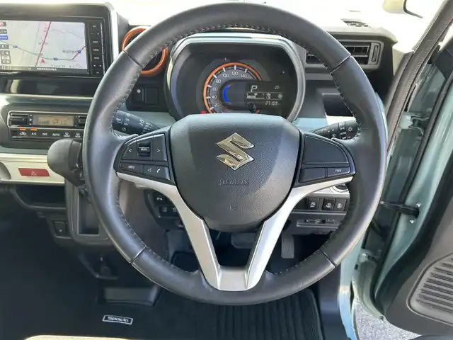 スズキ スペーシア ギア HYBRID XZ 愛媛県 2019(令1)年 2.8万km オフブルーメタリック/ガンメタリック2トーンルーフ 純正ナビ（Bluetooth/フルセグTV/DVD再生）/両側パワースライドドア/バックカメラ/ETC/前後ドライブレコーダー/シートヒーター/ドアハンドルプロテクター/純正フロアマット/ドアバイザー/ルーフレール/後方コーナーセンサー/LEDヘッドライト/フォグランプ