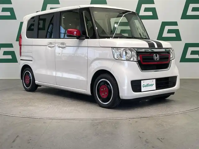 ホンダ Ｎ ＢＯＸ G L ホンダセンシング 鹿児島県 2020(令2)年 2.7万km プラチナホワイトパール 禁煙車/純正SDナビ【VXU-207NBi】/ (Bluetooth.TV.CD.DVD)/ワンセグTV/バックモニター/ホンダセンシング/・アダプティブクルーズコントロール/・レーンキープアシスト/・ロードサインアシスト/片側パワースライドドア/ビルトインETC/社外アルミホイール/電動格納ミラー