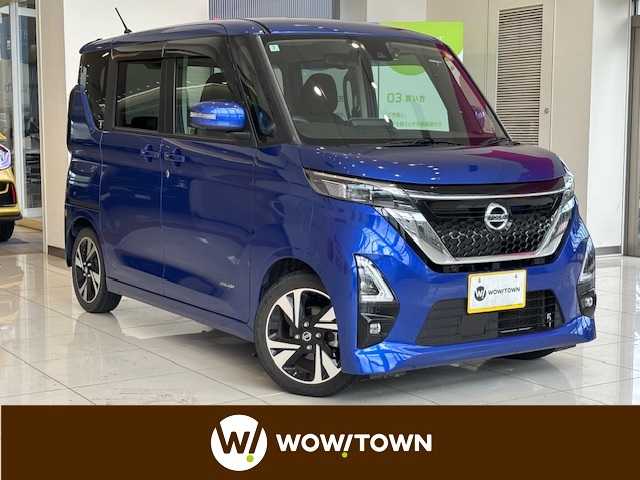 日産 ルークス HWS Gターボ プロパイロットED 埼玉県 2022(令4)年 2.8万km アトランティックブルー エマージェンシーブレーキ/プロパイロット/純正9インチナビ/　　CD/DVD/フルセグ/USB/アラウンドビューモニター/バックカメラ/両側パワースライドドア/レーダークルーズコントロール/LEDヘッドライト/純正15インチアルミホイール/プッシュスタート/アイドリングストップ/ETC/禁煙車