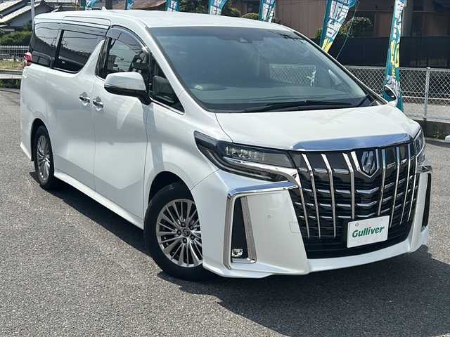 トヨタ アルファード S 愛知県 2019(平31)年 5.1万km ホワイトパールクリスタルシャイン /禁煙車/８人乗り//純正９インチナビ・フルセグTV//純正フリップダウンモニター//ビルトインETC//バックカメラ//前後ドライブレコーダー//両側パワスラ//LEDオートライト//セーフティセンス//プリクラッシュセーフティ//レーントレーシングアシスト//アダプティブハイビームシステム//オートマチックハイビーム//ロードサインアシスト//パーキングサポートブレーキ//レーダークルーズコントロール//先行車発進告知機能//ステアスイッチ//電動格納ミラーウインカー//ドアバイザー/フロアマット//新車保証書/取扱説明書//スペアキー