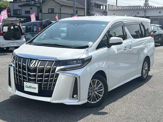トヨタ アルファード S 愛知県 2019(平31)年 5.1万km ホワイトパールクリスタルシャイン /禁煙車/８人乗り//純正９インチナビ・フルセグTV//純正フリップダウンモニター//ビルトインETC//バックカメラ//前後ドライブレコーダー//両側パワスラ//LEDオートライト//セーフティセンス//プリクラッシュセーフティ//レーントレーシングアシスト//アダプティブハイビームシステム//オートマチックハイビーム//ロードサインアシスト//パーキングサポートブレーキ//レーダークルーズコントロール//先行車発進告知機能//ステアスイッチ//電動格納ミラーウインカー//ドアバイザー/フロアマット//新車保証書/取扱説明書//スペアキー
