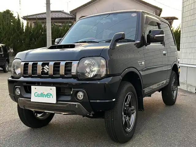 スズキ ジムニー ランドベンチャー 山形県 2017(平29)年 4.4万km ブルーイッシュブラックパール3 4WD/5速マニュアル/社外サス（純正有り）/社外マフラー（純正有り）/前後ドライブレコーダー/追加ブーストメーター/社外LEDテールランプ/レザーシート/リモコンキー/ヒートヒータ（D）/ETC/フォグランプ/純正16インチアルミホイール/アルミ付きスタッドレス有り/保証書、取扱説明書