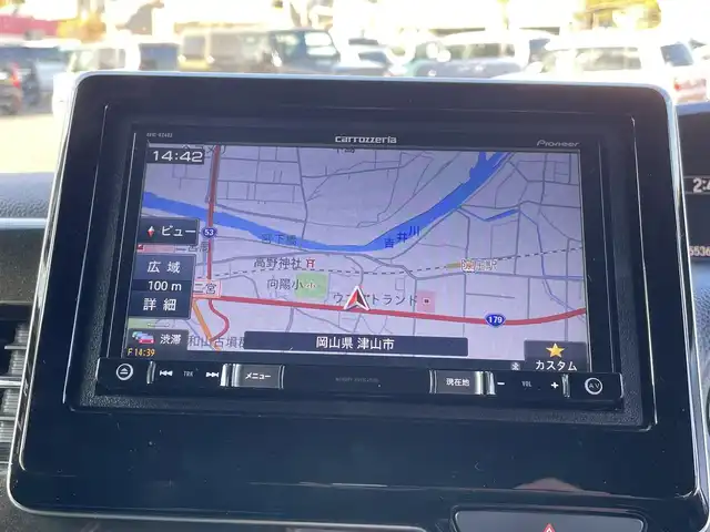 ホンダ Ｎ ＢＯＸ G L ホンダセンシング 岡山県 2019(令1)年 5.5万km ルナシルバーM 社外メモリナビ　AVIC-RZ402/Bluetooth、CD、DVD、AM、FM、AUX/バックカメラ/ETC/前席シートヒーター/片側パワースライドドア/USB充電ポート/オートライト/レーダークルーズコントロール/ホンダセンシング/ロールサンシェード/スマートキー/プッシュスタート