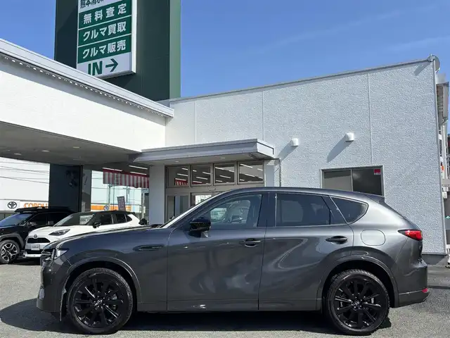 マツダ ＣＸ－６０ XD HV エクスクルーシブスポーツ 熊本県 2022(令4)年 3.2万km マシーングレープレミアムM ワンオーナー/BOSEプレミアムサウンド/ナビ機能付き純正ディスプレイオーディオ/【フルセグTV/Bluetooth/USB]/全周囲モニター/バックカメラ/ヘットアップディスプレイ/衝突軽減システム/レーダークルーズコントロール/レーンキープアシスト/ダウンヒルアシストコントロール/コーナーセンサー/レザーシート/前席パワーシート/前席シートヒーター/前席エアシート/電動リアゲート/純正20インチアルミホイール/オートLEDライト/オートマチックハイビーム/ビルトインETC/ドライブレコーダー/AC100V充電/横滑り防止装置/盗難防止装置/3列シート/純正フロアマット/ダブル＋サイドエアバック/プッシュスタート/スマートキー/スペアキー/取扱説明書/保証書