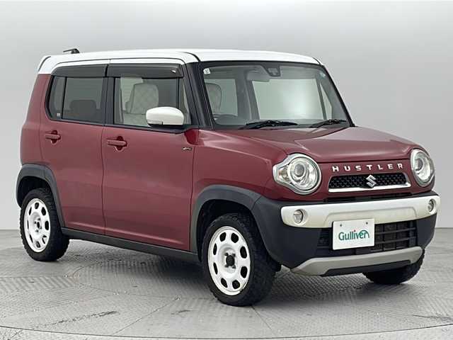 スズキ ハスラー Jスタイル 新潟県 2015(平27)年 8.4万km フェニックスレッドパール/ホワイト2トーンルーフ 4WD/社外メモリナビ/ワンセグ/　CD/DVD/衝突被害軽減ブレーキ/キセノンヘッドライト/オートライト/フォグランプ/スマートキー/運転席シートヒーター/シートカバー/オートエアコン/ETC