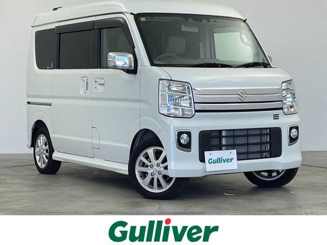 スズキ エブリィ ワゴン PZターボ スペシャル 群馬県 2023(令5)年 0.5万km パールホワイト 禁煙車　社外ナビ　バックカメラ　Bluetooth　フルセグ　両側パワースライドドア　衝突軽減システム　シートヒーター　オートマチックハイビーム　コーナーセンサー　横滑り防止装置　アイドリングストップ　プッシュスタート　スマートキー