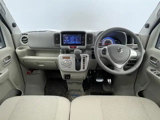 スズキ エブリィ ワゴン PZターボ スペシャル 群馬県 2023(令5)年 0.5万km パールホワイト 禁煙車　社外ナビ　バックカメラ　Bluetooth　フルセグ　両側パワースライドドア　衝突軽減システム　シートヒーター　オートマチックハイビーム　コーナーセンサー　横滑り防止装置　アイドリングストップ　プッシュスタート　スマートキー
