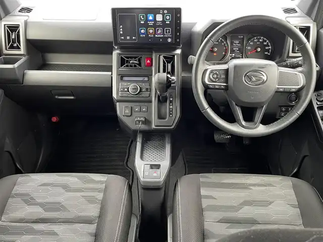 ダイハツ タフト G ダーククロムベンチャー 静岡県 2023(令5)年 1.8万km ブラックマイカメタリック /ワンオーナー//ディスプレイオーディオ/地デジTV//Bluetooth//バック/全周囲カメラ//スマートアシストIII//LEDヘッドライト//フロントシートヒーター//純正15インチAW//ガラスルーフ//スマートキー//スペアキー//ETC//保証書//取説