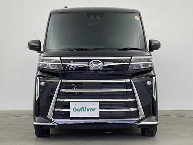 ダイハツ タント カスタム RS 鹿児島県 2025(令7)年 0.2万km ブラックマイカメタリック ワンオーナー/スマートキー×2/純正9インチディスプレイオーディオ/バックカメラ/両側パワースライドドア/D/N席シートヒーター/ビルトインETC/純正フロアマット/衝突被害軽減ブレーキ/純正15インチアルミホイール/ハーフレザーシート/前後コーナーセンサー/電子パーキング/保証書/取扱説明書