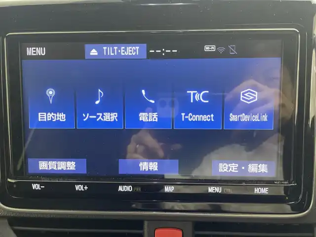 トヨタ エスクァイア ハイブリッド Gi 群馬県 2020(令2)年 3.8万km ブラック 純正9型ナビ 純正12.1型後席モニター バックカメラ ビルトインETC レザーシート シートヒーター ウッドコンビステアリング 両側電動スライドドア 衝突被害軽減ブレーキ LEDライト 禁煙車