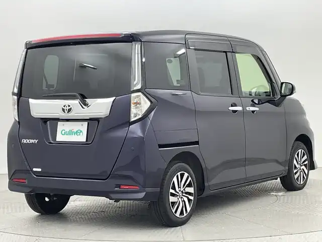 トヨタ ルーミー カスタムG 新潟県 2021(令3)年 2.5万km クールバイオレットクリスタルシャイン ４WD/スマートアシスト/両側パワースライドドア/レーダークルーズコントロール/HIDオートライト/純正14インチアルミホイール付/アイドリングストップ/電動格納ミラー/電動パーキングブレーキ/オートブレーキホールド/スペアキー/スマートキー