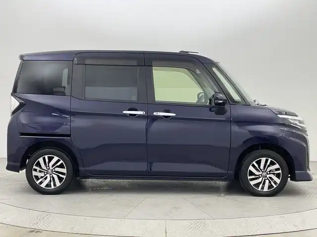 トヨタ ルーミー カスタムG 新潟県 2021(令3)年 2.5万km クールバイオレットクリスタルシャイン ４WD/スマートアシスト/両側パワースライドドア/レーダークルーズコントロール/HIDオートライト/純正14インチアルミホイール付/アイドリングストップ/電動格納ミラー/電動パーキングブレーキ/オートブレーキホールド/スペアキー/スマートキー