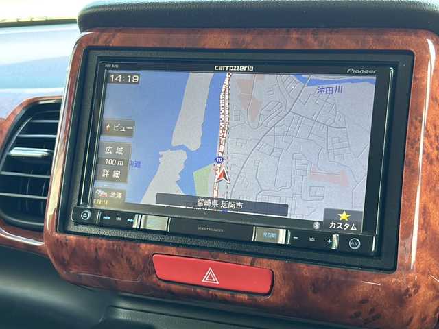 ホンダ Ｎ ＢＯＸ カスタム G ターボ Lパッケージ 宮崎県 2016(平28)年 6.5万km スマートブラック 社外SDナビ【AVIC-RZ99】（Bluetooth/CD/DVD/TV）/バックカメラ/フルセグTV/クルーズコントロール/両側パワースライドドア/ETC/ステアリングリモコン/オートライト/電動格納ミラー/シティブレーキアクティブシステム/車高調/社外テールライト/社外ウィンカーライト/社外ヘッドライト