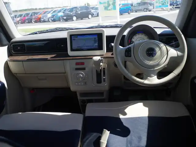 スズキ ラパン モード 千葉県 2019(令1)年 3.4万km ノクターンブルーパール デュアルセンサーブレーキサポート/社外メモリーナビ/ワンセグTV/【DVD/CD再生機能　Bluetooth接続】/全方位モニター/前席シートヒーター/革巻きステアリング/ETC/HIDヘッドライト/リアコーナーセンサー/携帯リモコン