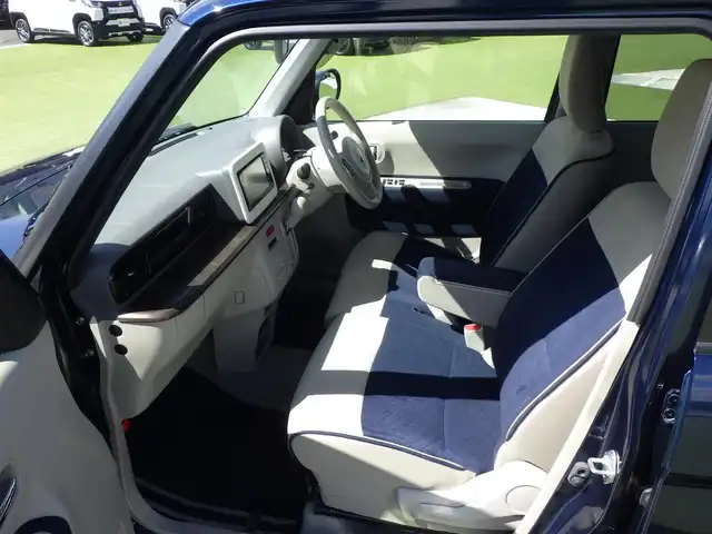 スズキ ラパン モード 千葉県 2019(令1)年 3.4万km ノクターンブルーパール デュアルセンサーブレーキサポート/社外メモリーナビ/ワンセグTV/【DVD/CD再生機能　Bluetooth接続】/全方位モニター/前席シートヒーター/革巻きステアリング/ETC/HIDヘッドライト/リアコーナーセンサー/携帯リモコン