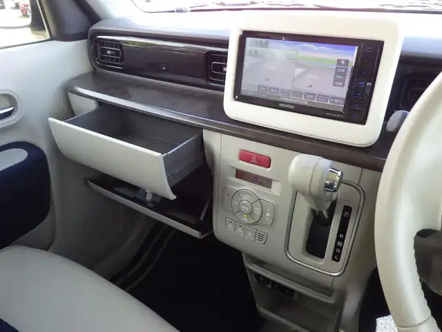 スズキ ラパン モード 千葉県 2019(令1)年 3.4万km ノクターンブルーパール デュアルセンサーブレーキサポート/社外メモリーナビ/ワンセグTV/【DVD/CD再生機能　Bluetooth接続】/全方位モニター/前席シートヒーター/革巻きステアリング/ETC/HIDヘッドライト/リアコーナーセンサー/携帯リモコン