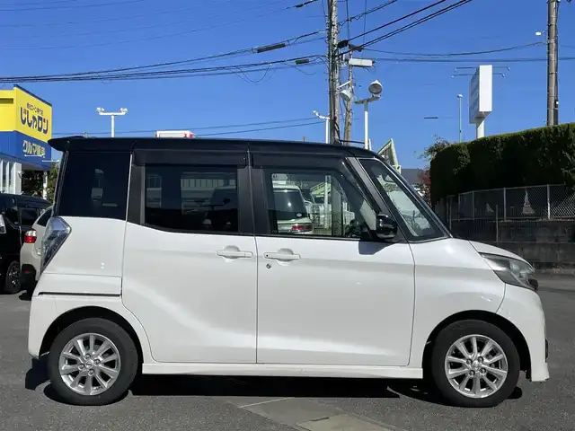 日産 デイズ ルークス ハイウェイスターX 山梨県 2015(平27)年 9.1万km アメジストブラック/シルキーホワイト (株)IDOMが運営する【じしゃロン甲府店】の自社ローン専用車両になります。/こちらは現金またはオートローンご利用時の価格です。自社ローンご希望の方は別途その旨お申付け下さい/純正メモリーナビ/（フルセグTV・DVD・CD・SD・USB・BTオーディオ)/アラウンドビューモニター/エマージェンシーブレーキ/左後オートスライドドア/スマートキー/キセノンヘッドライト/フォグランプ/オートライト/新車時保証書/取扱説明書