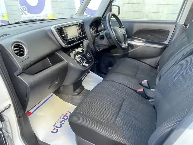 日産 デイズ ルークス ハイウェイスターX 山梨県 2015(平27)年 9.1万km アメジストブラック/シルキーホワイト (株)IDOMが運営する【じしゃロン甲府店】の自社ローン専用車両になります。/こちらは現金またはオートローンご利用時の価格です。自社ローンご希望の方は別途その旨お申付け下さい/純正メモリーナビ/（フルセグTV・DVD・CD・SD・USB・BTオーディオ)/アラウンドビューモニター/エマージェンシーブレーキ/左後オートスライドドア/スマートキー/キセノンヘッドライト/フォグランプ/オートライト/新車時保証書/取扱説明書